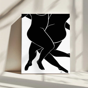 Tablou canvas „Lovers Black” de Pictufy Studio II