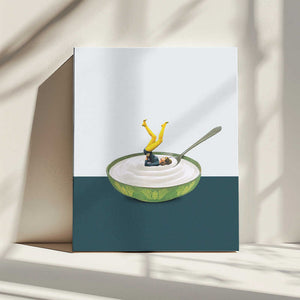 Tablou canvas „Yoga in my yogurt” de Maarten Léon