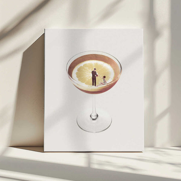 Tablou canvas „My drink needs a drink” de Maarten Léon