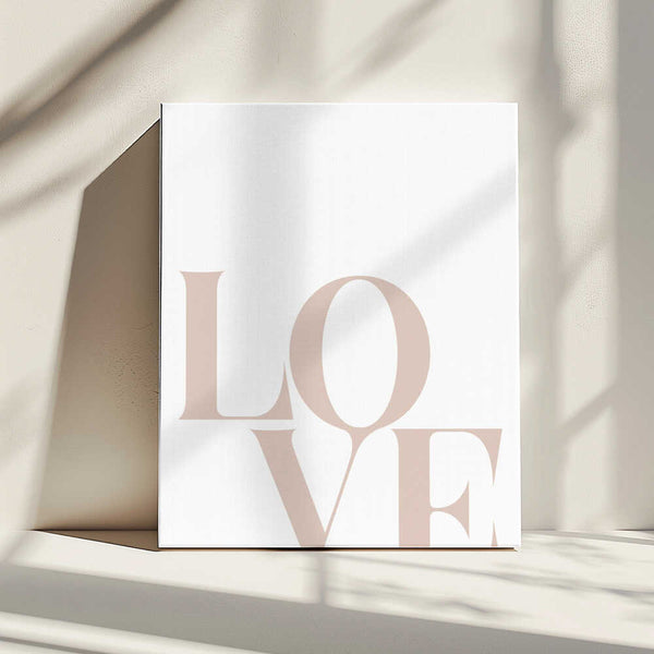 Tablou canvas „Minimalist Love Typography” de uplusmestudio