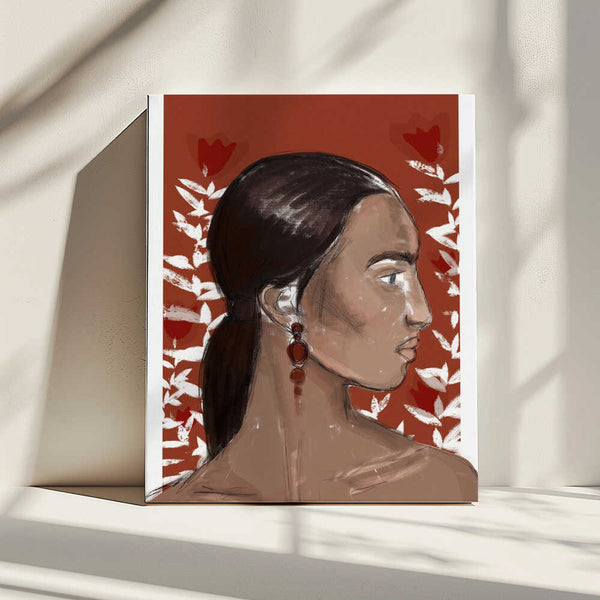 Tablou canvas „Crimson Elegance” de Treechild