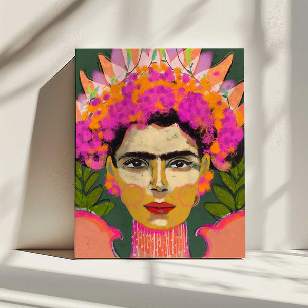 Tablou canvas „Vibrant Floral Crown” de Treechild