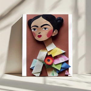 Tablou canvas „Paper Portrait Blossom” de Treechild