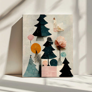 Tablou canvas „Cute Pine Tree Composition” de Treechild