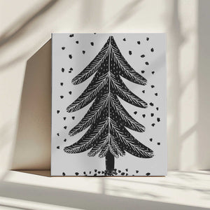 Tablou canvas „Monochrome Pinefall” de Treechild