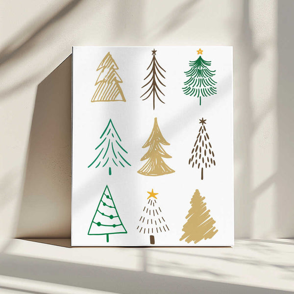 Tablou canvas „Christmas Trees 1” de Kristina N. - SoulArt Shop