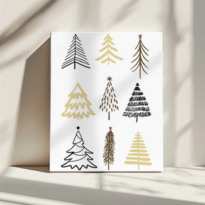 Tablou canvas „Christmas Trees 2” de Kristina N. - SoulArt Shop