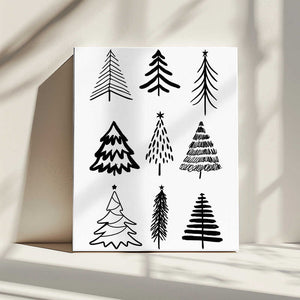 Tablou canvas „Christmas Trees 3” de Kristina N. - SoulArt Shop