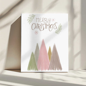 Tablou canvas „Merry Christmas Trees 1” de Kristina N. - SoulArt Shop