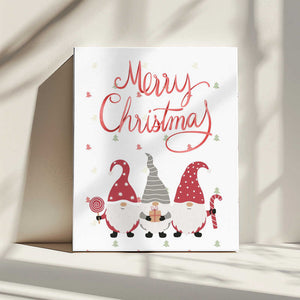 Tablou canvas „Merry Christmas Gnomes” de Kristina N. - SoulArt Shop
