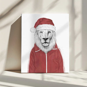 Tablou canvas „Santa lion” de Balazs Solti