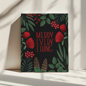 Tablou canvas „Merry everything in black” de Rosana Laiz Blursbyai