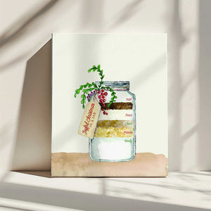 Tablou canvas „Joyful Christmas in a jar” de Rosana Laiz Blursbyai