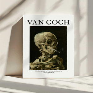 Tablou canvas „Head of a skeleton with a burning cigarette” de Vincent Van Gogh