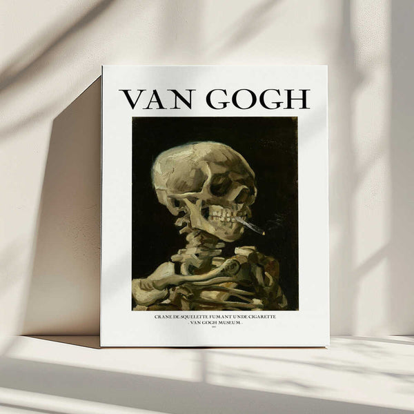 Tablou canvas „Head of a skeleton with a burning cigarette” de Vincent Van Gogh