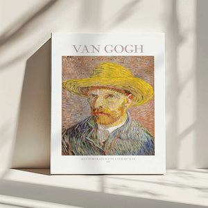 Tablou canvas „Self Portrait With Straw Hat” de Vincent Van Gogh