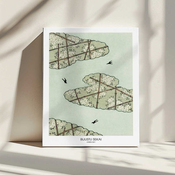 Tablou canvas „Green Sky” de Bijutsu Sekai