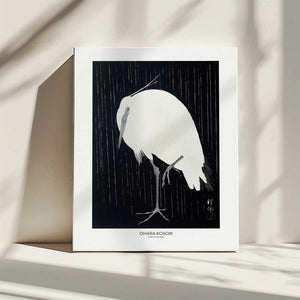 Tablou canvas „Egret In The Rain” de Ohara Koson