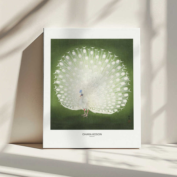 Tablou canvas „Peacock - Wide” de Ohara Koson