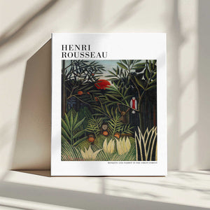 Tablou canvas „Monkeys And Parrot In The Virgin Forest” de Henri Rousseau