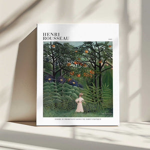 Tablou canvas „Femme Se Promenant Dans Une Foret Exotique” de Henri Rousseau