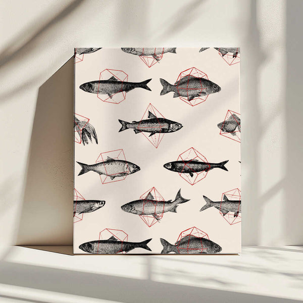 Tablou canvas „Fishes In Geometrics Nº4” de Florent Bodart