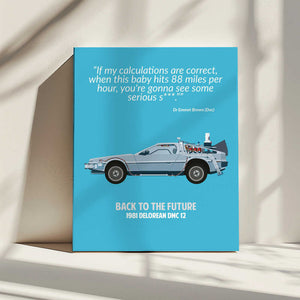 Tablou canvas „Back To the Future Standard Wall Art” de WallChart Art Studio