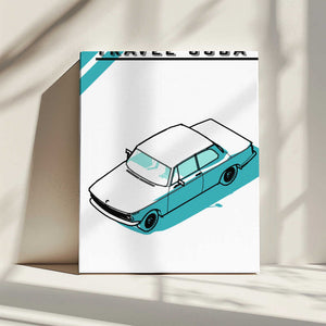 Tablou canvas „Travel Cuba Blue Car” de jay stanley