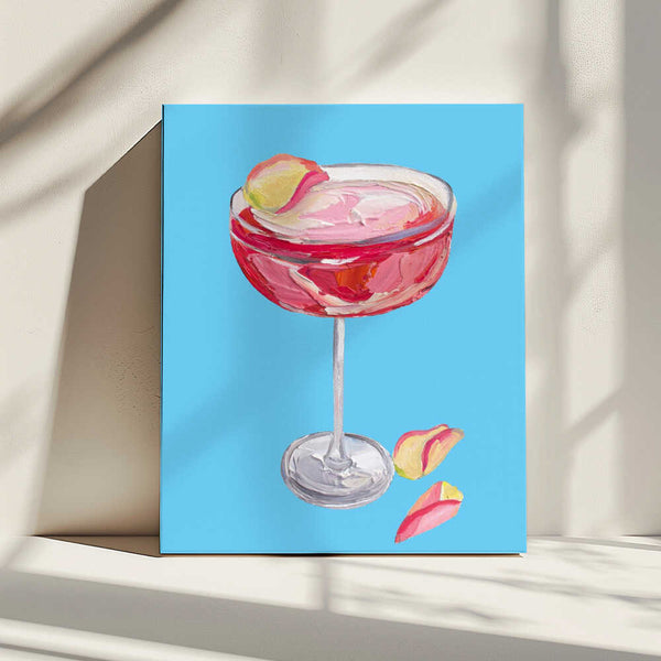 Tablou canvas „Sparkling Rose Gin Cocktail” de Alice Straker