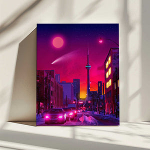 Tablou canvas „Neon City” de Ritvik takkar