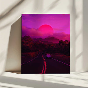 Tablou canvas „Neon Mountain” de Ritvik takkar