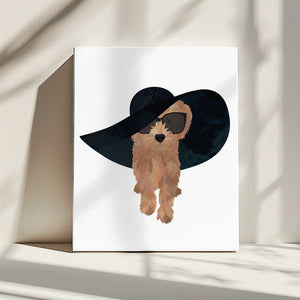 Tablou canvas „Cockapoo Sun Hat” de Sarah Manovski