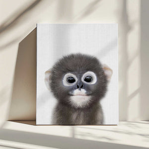 Tablou canvas „Peekaboo Baby Monkey” de Lola Peacock