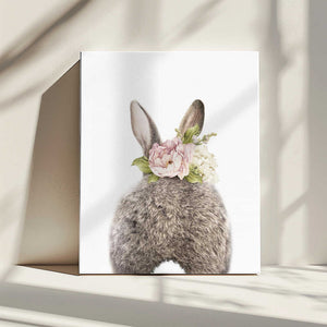 Tablou canvas „Floral Bunny Back” de Lola Peacock
