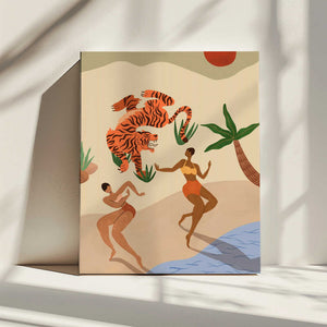 Tablou canvas „Dancing Tiger” de Arty Guava