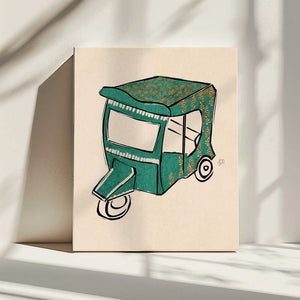 Tablou canvas „Rickshaw  Tuk Tuk  Erum Khalili.png” de Erum Khalili