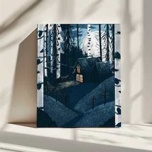 Tablou canvas „Christmas Cabin” de Goed Blauw