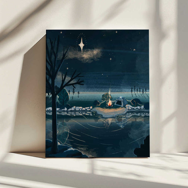 Tablou canvas „Christmas Camping” de Goed Blauw