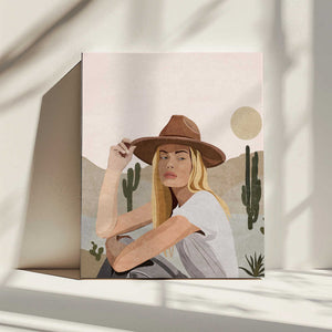 Tablou canvas „Cowgirl” de Emel Tunaboylu