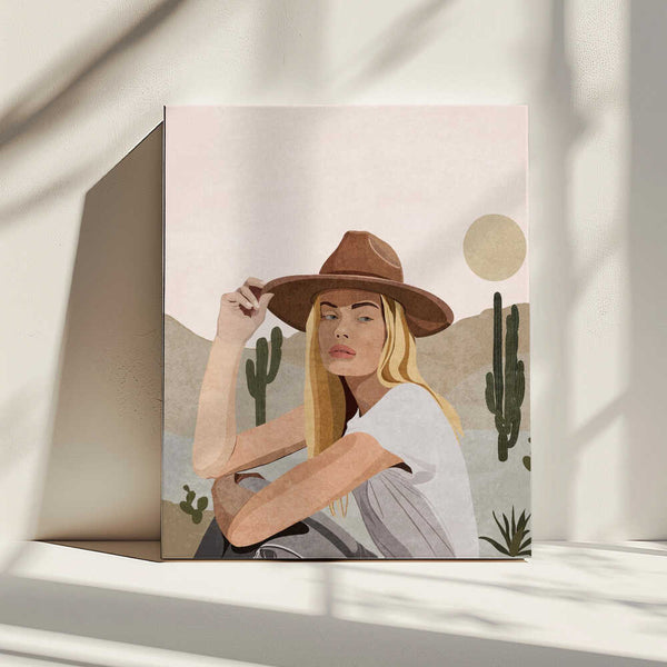 Tablou canvas „Cowgirl” de Emel Tunaboylu