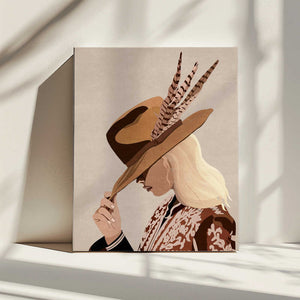 Tablou canvas „Feathered Elegance” de Emel Tunaboylu