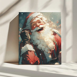Tablou canvas „Jolly Santa's Call” de Treechild