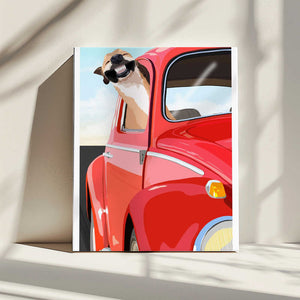 Tablou canvas „Zoom Dog” de ByKammille