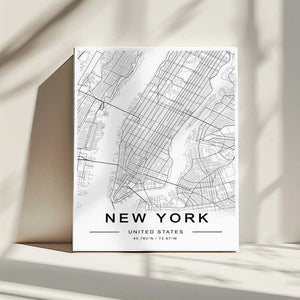 Tablou canvas „New York  Map” de THE MIUUS STUDIO