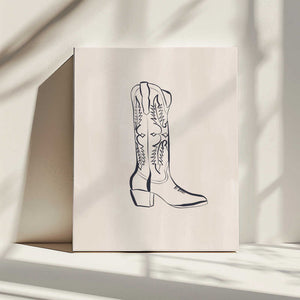 Tablou canvas „Cowboy Boots By Ivy Green Illustrations” de Ivy Green Illustrations
