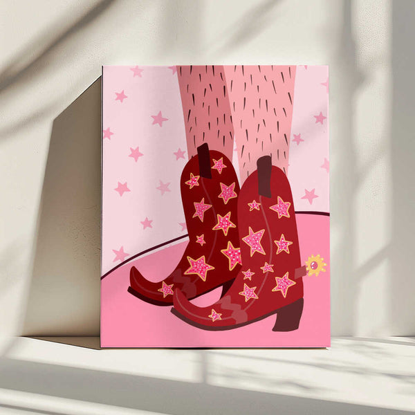 Tablou canvas „Starlit Boots” de Athene Fritsch