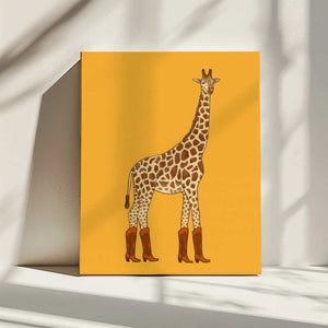 Tablou canvas „Jolene the Cowgirl Giraffe” de Anyone Can Yeehaw