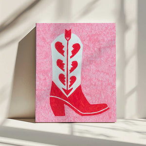 Tablou canvas „Heartbreak Heels” de Anyone Can Yeehaw
