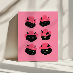 Tablou canvas „Marcy the Cowgirl Cat” de Anyone Can Yeehaw
