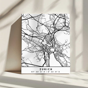 Tablou canvas „Black Maps 95” de Emiliano Deificus
